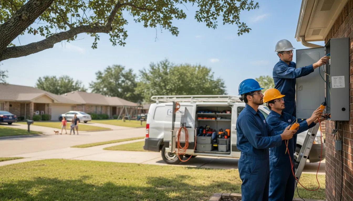Certified electrician providing emergency electrical services in Burton, TX